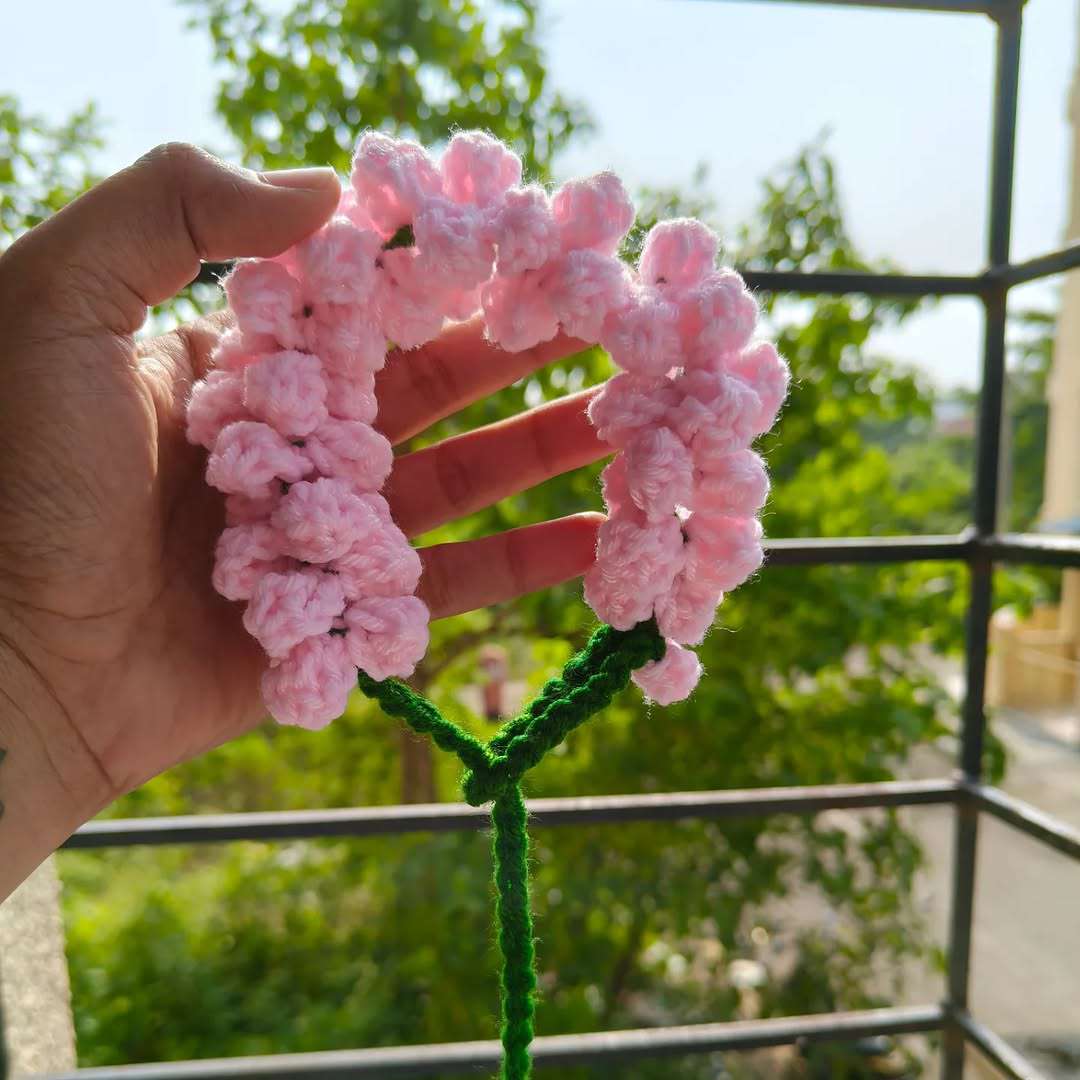 Bun Gajra (Light Pink)