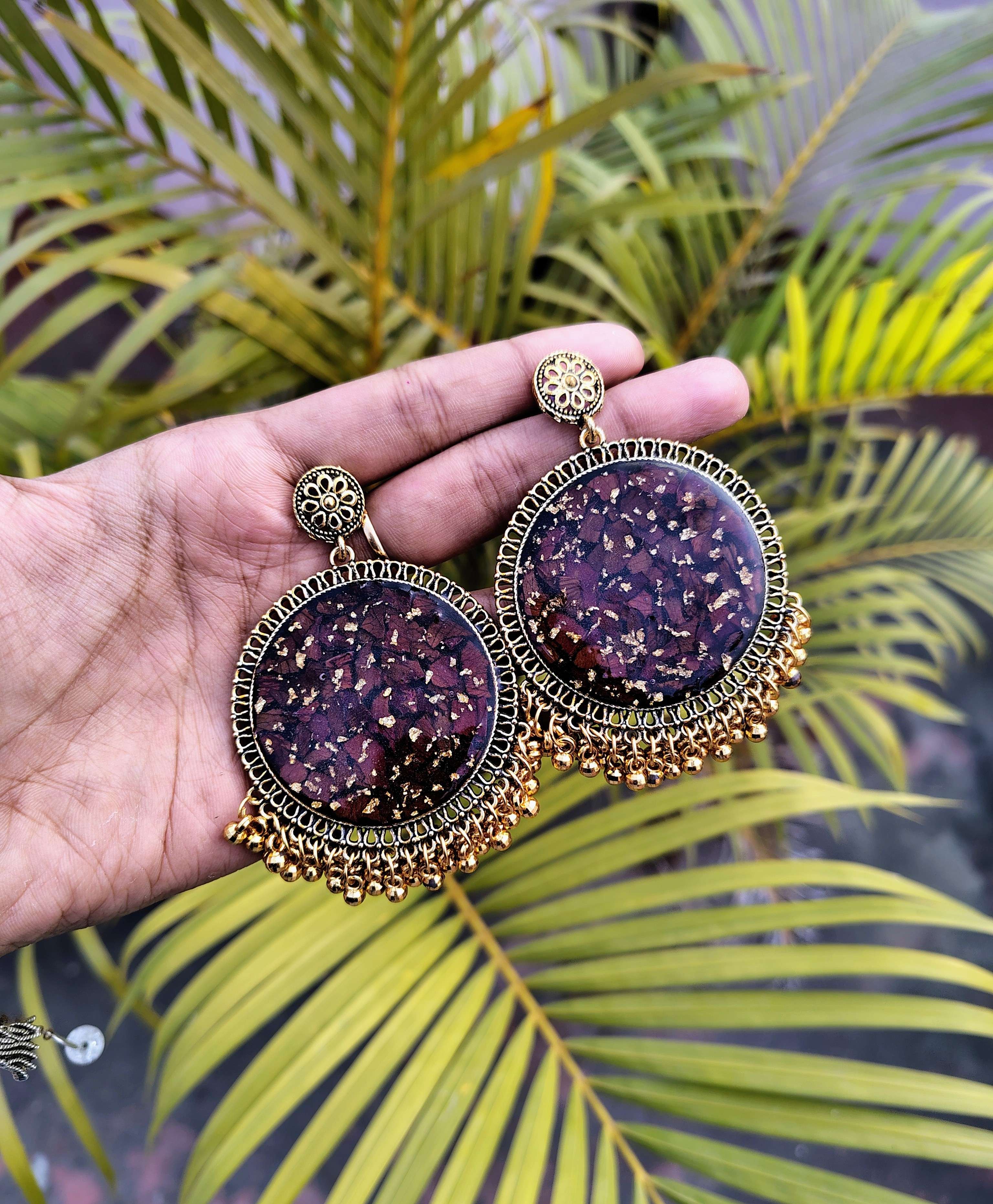 Rose preserved jhumka