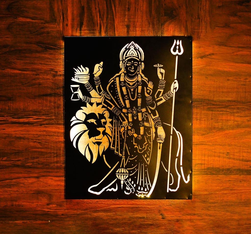 Mata Rani Metal Wall Art (With & Without LED Lights)