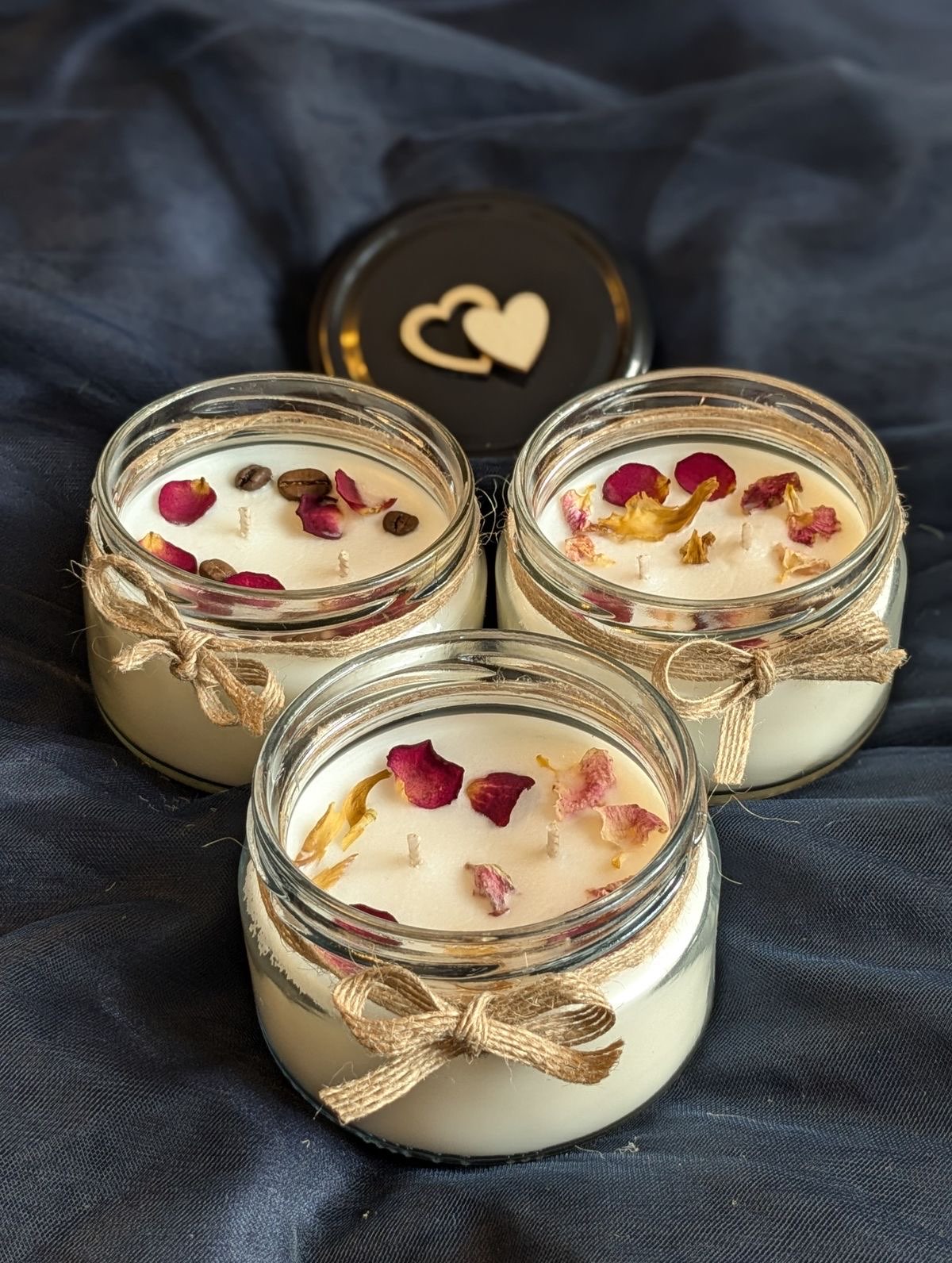 Cute mini rose jar candle