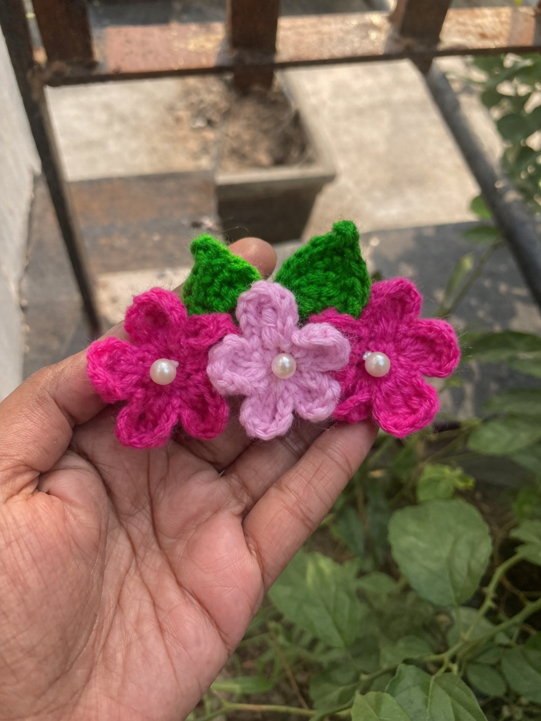 Crochet hair accessories