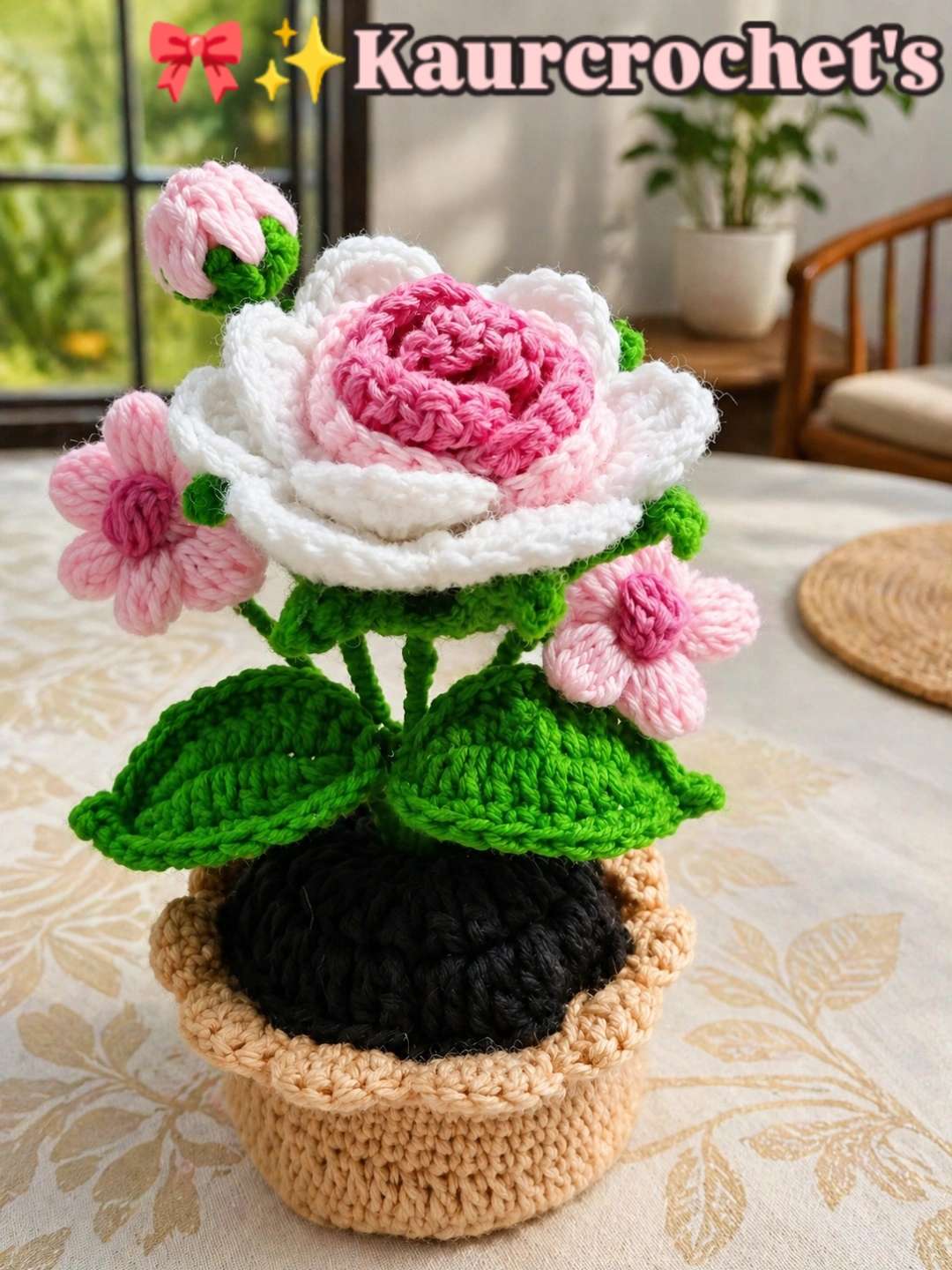 Crochet flower pots