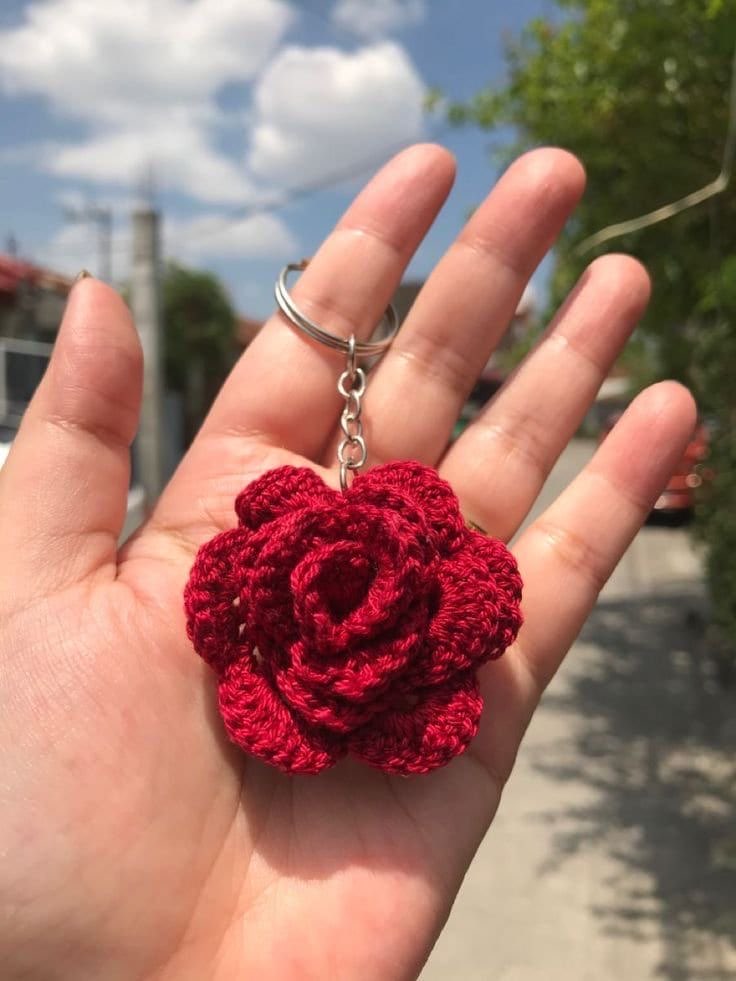 rose keychain