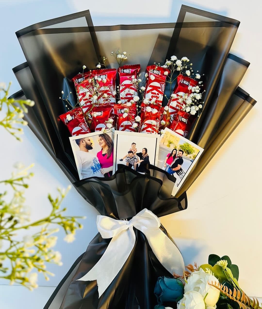 Photo and chocolate bouquet