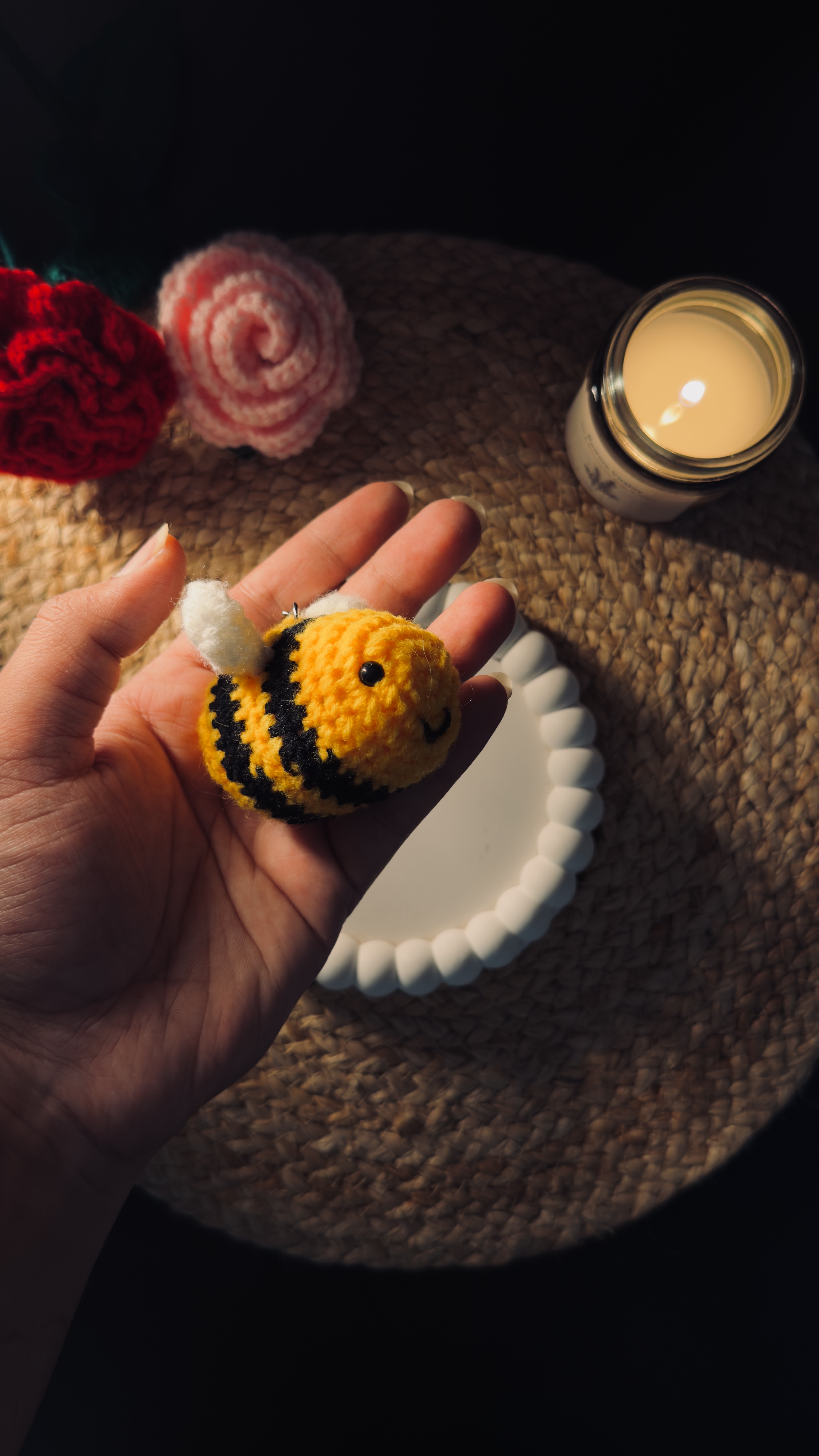 Honeybee keychain