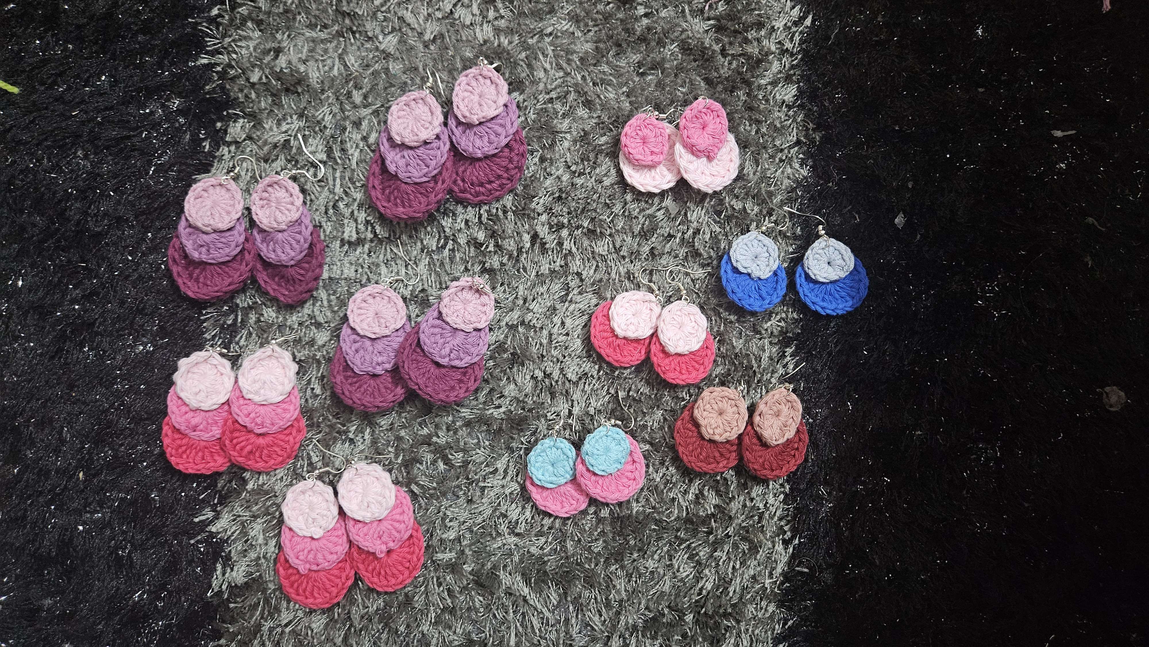 Triple circle earrings
