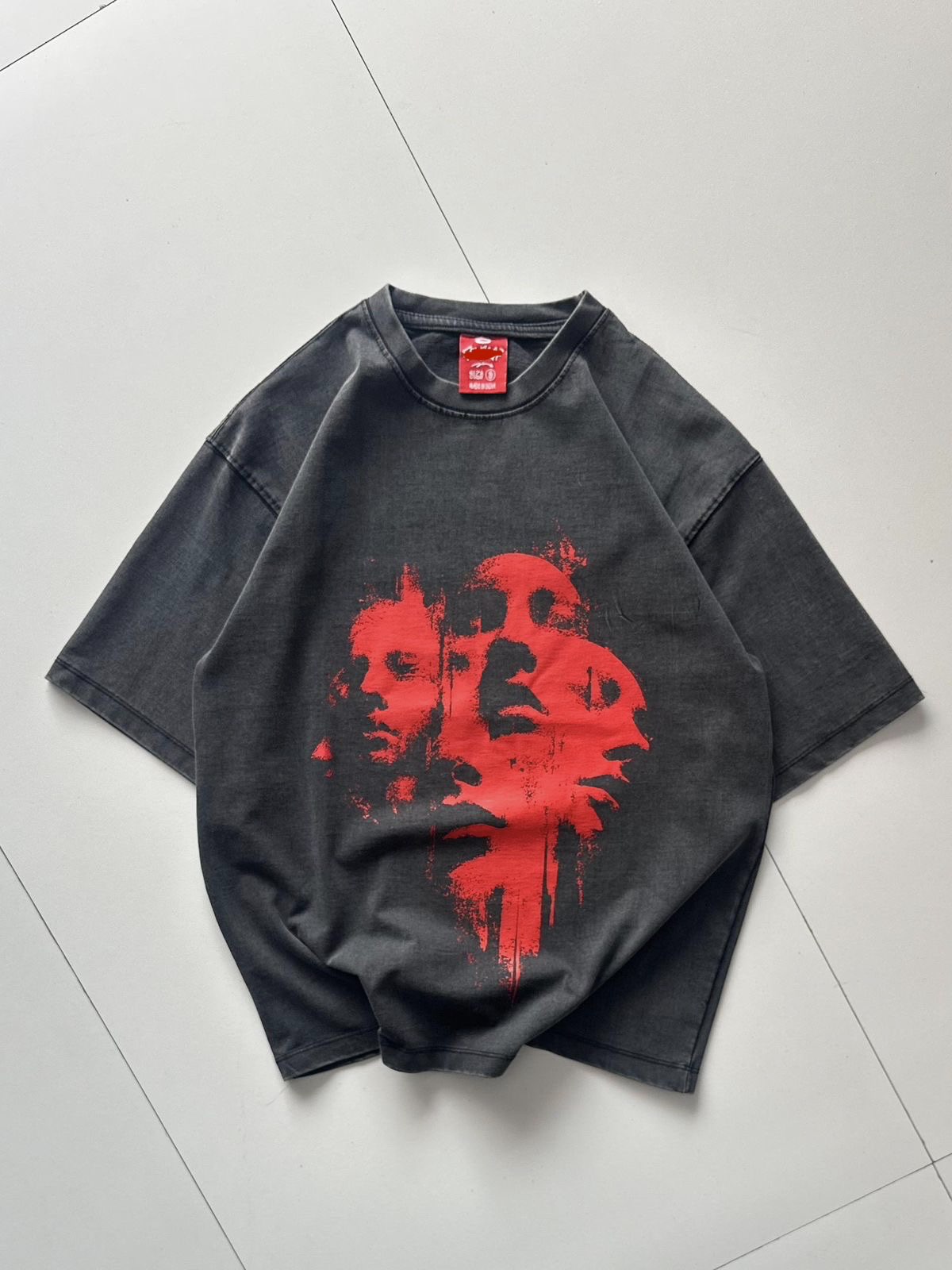 02 Acid Washed Oversized Unisex Tee