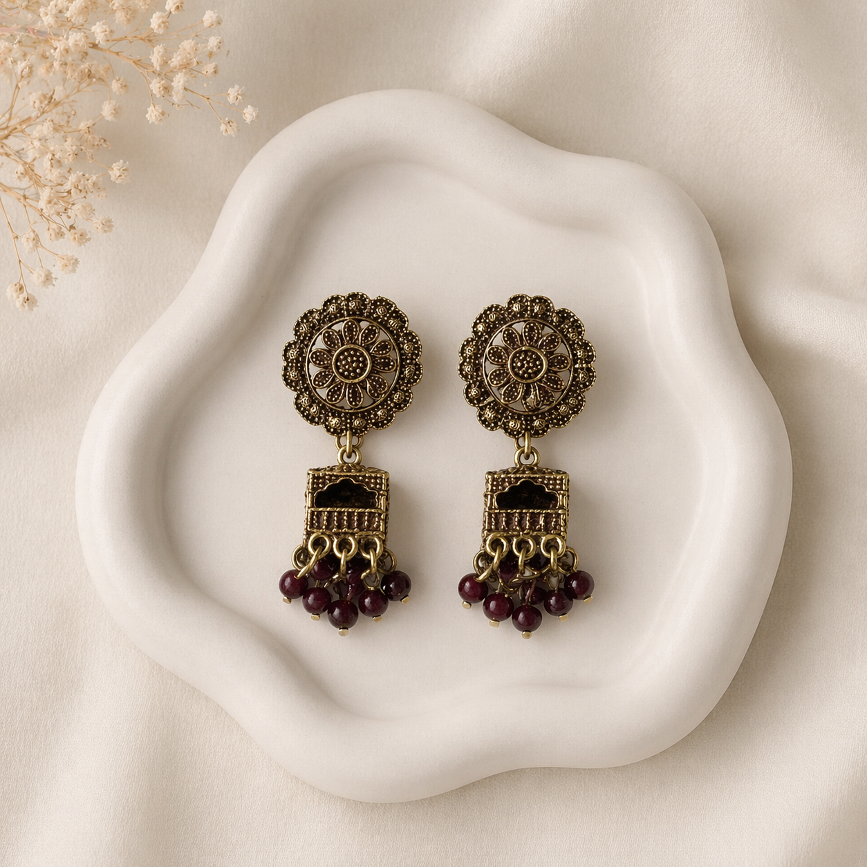 Brown Chandelier Earrings