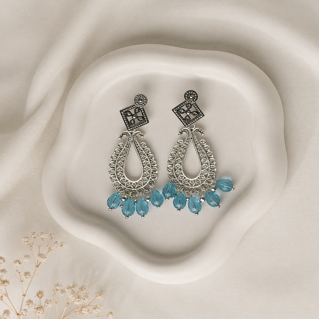 Silver Teardrop Earrings
