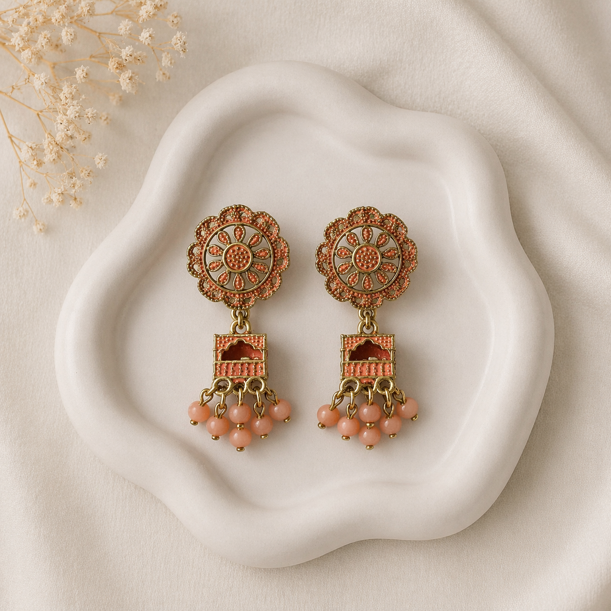 Brass Chandelier Earrings