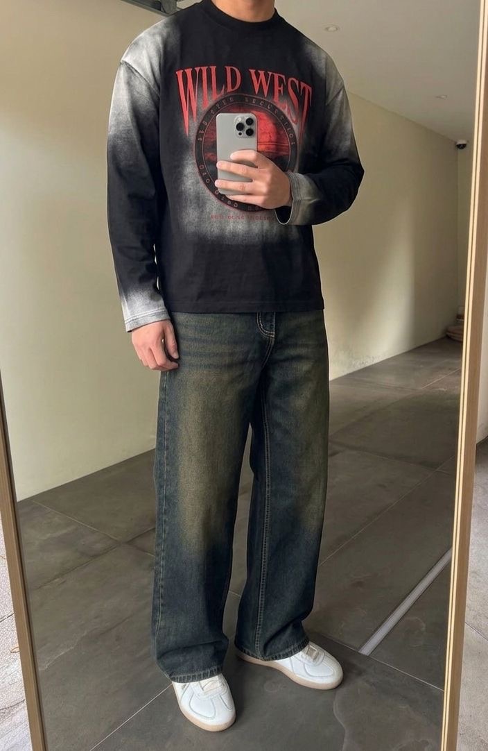 Brown Wash Straight Fit Denim