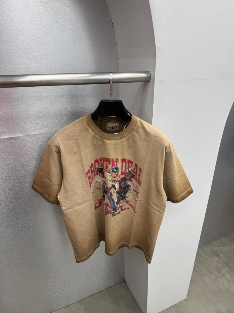 Camel Brown Wash Graphic Tee