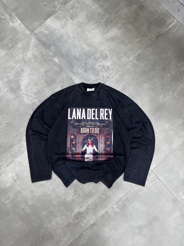 Lana Del Rey Graphic Full Sleeve Acid Washed Oversized