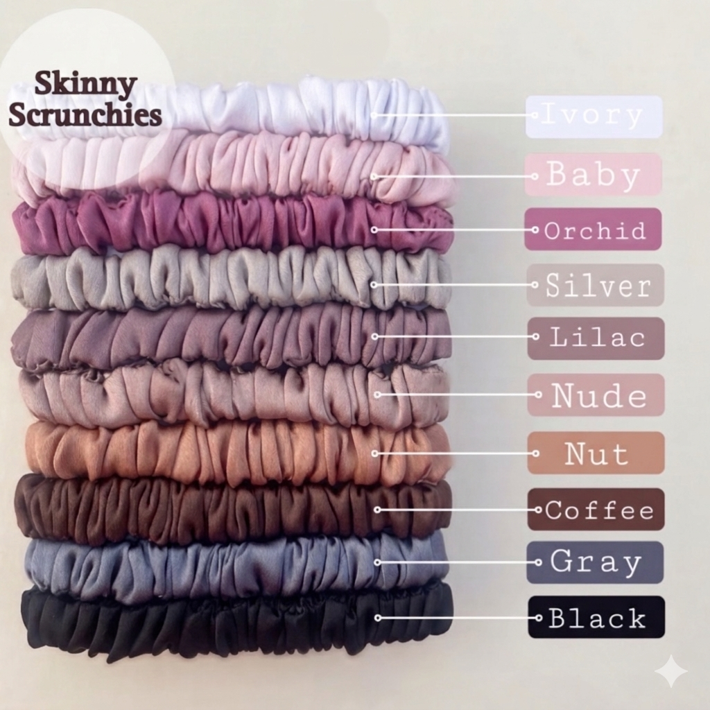 Skinny scrunchies- PASTEL