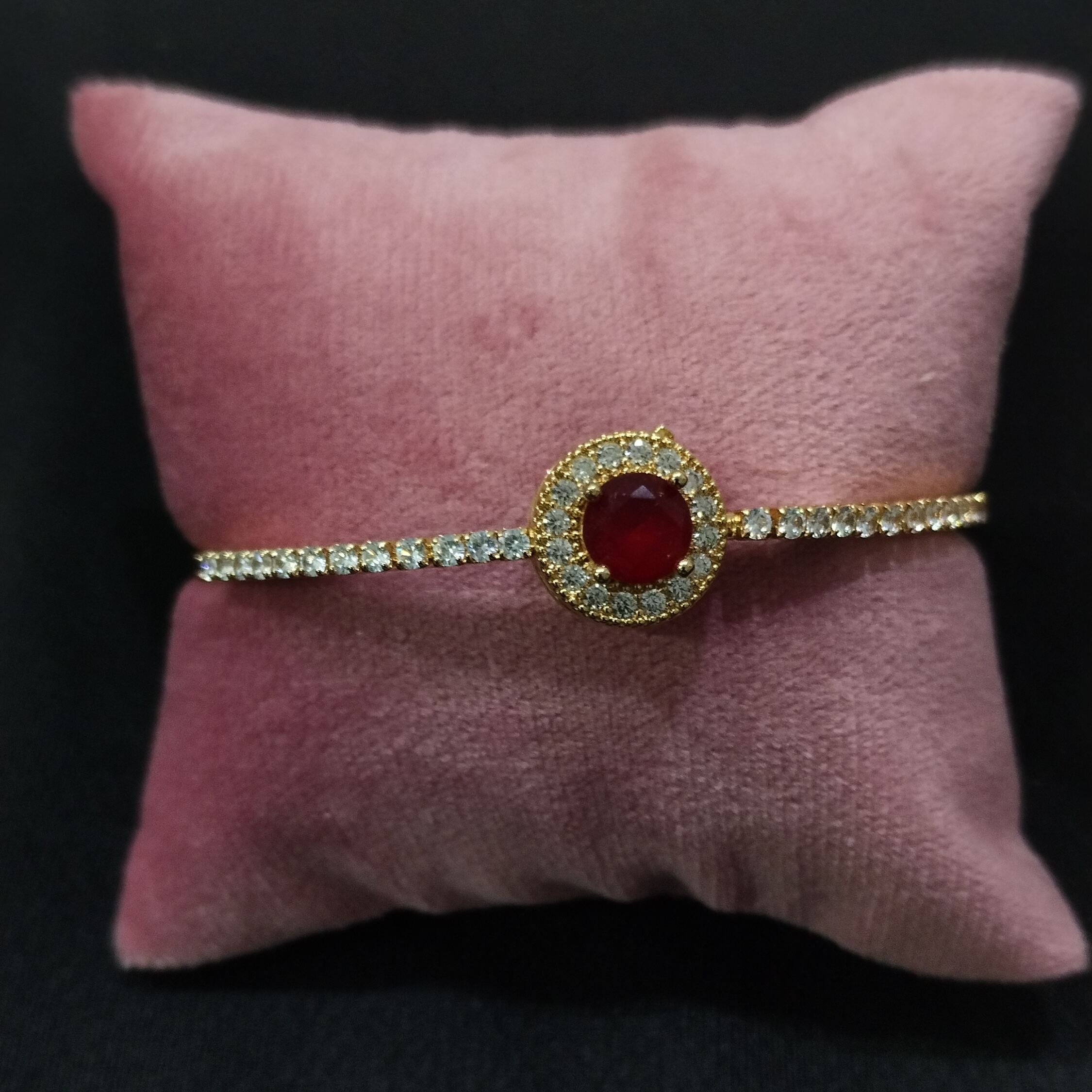 Ruby Halo Bracelet