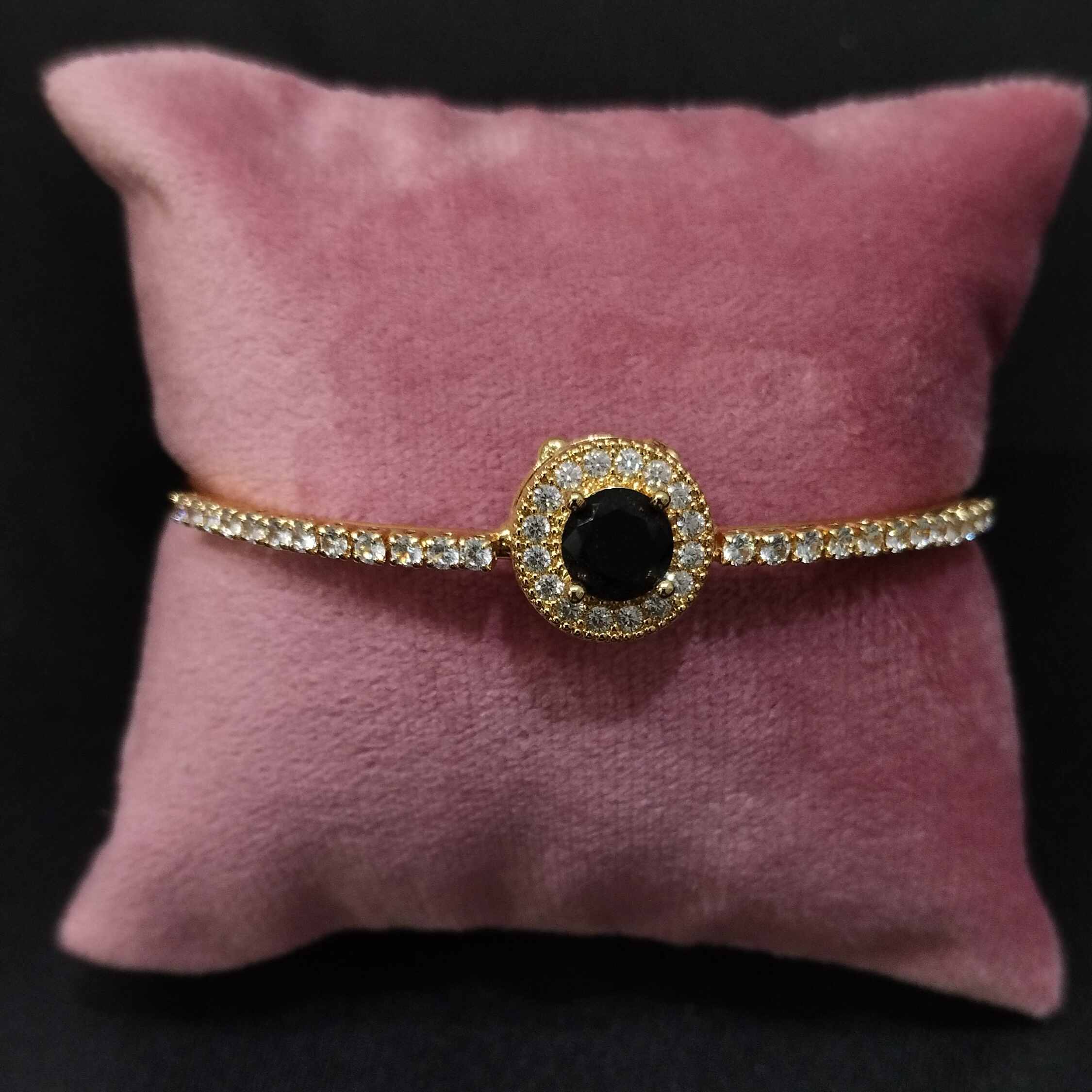Gold Black Onyx Bracelet