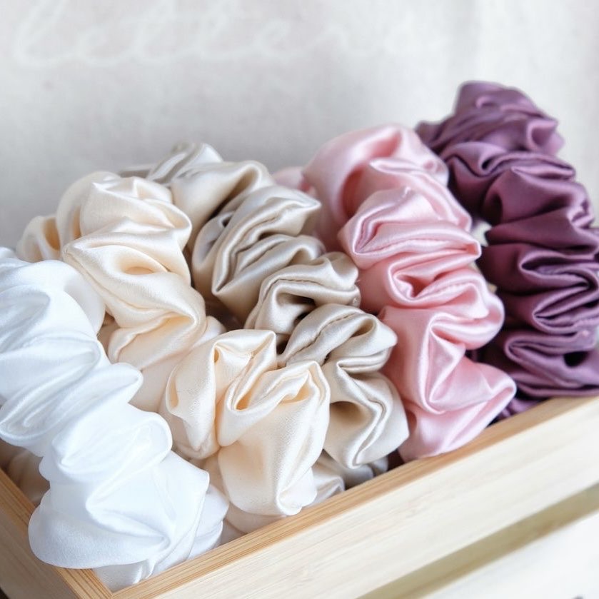 Satin scrunchies-PASTELS