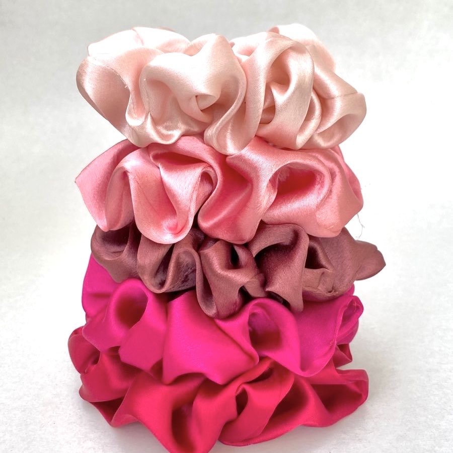 Satin scrunchies-PINKS