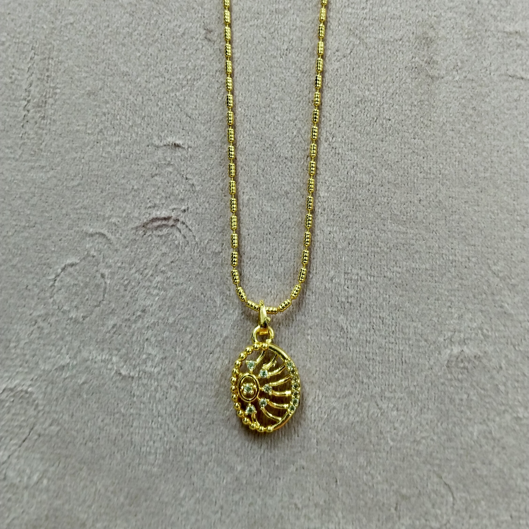 Gold Shell Pendant Necklace