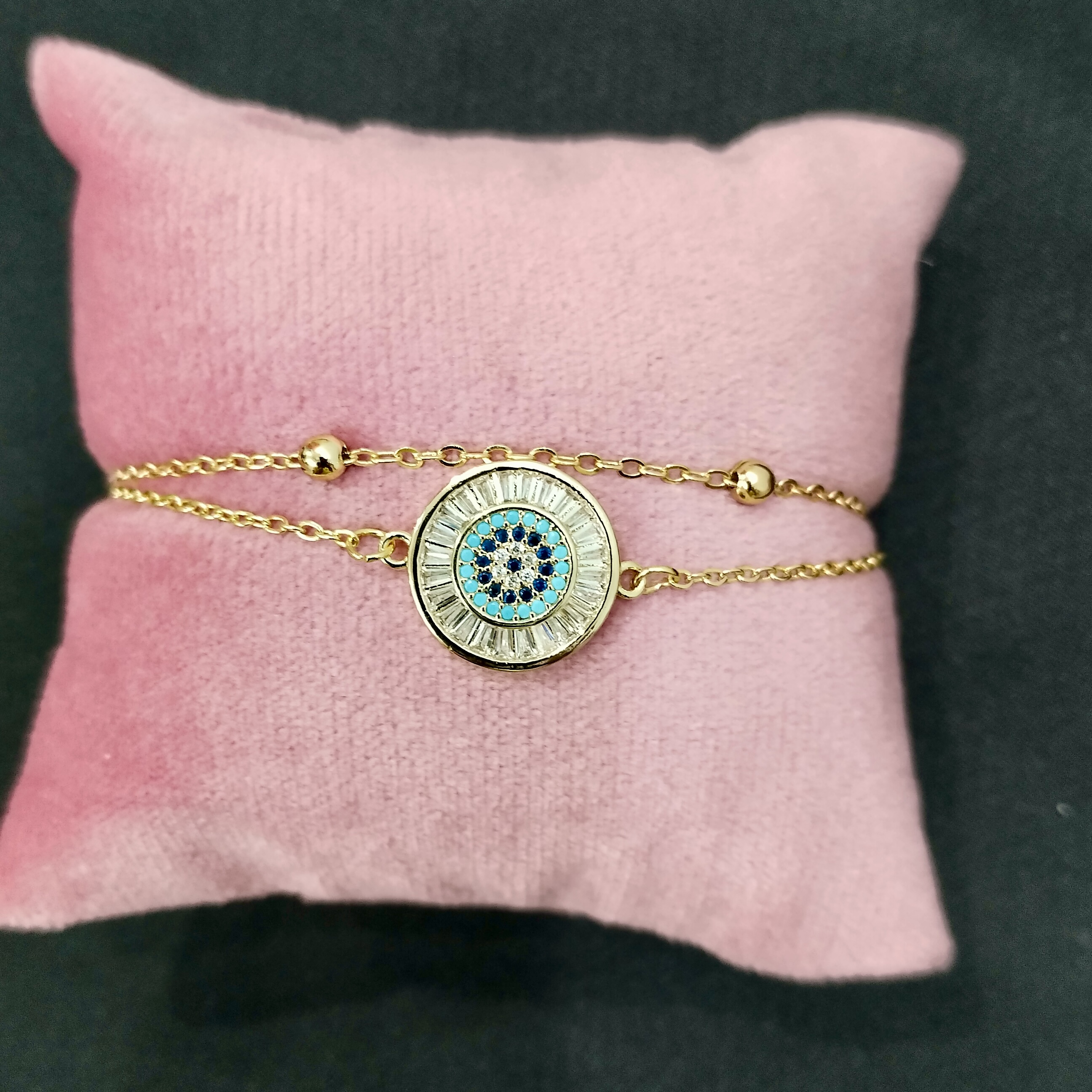 Gold Evils Eye Bracelet