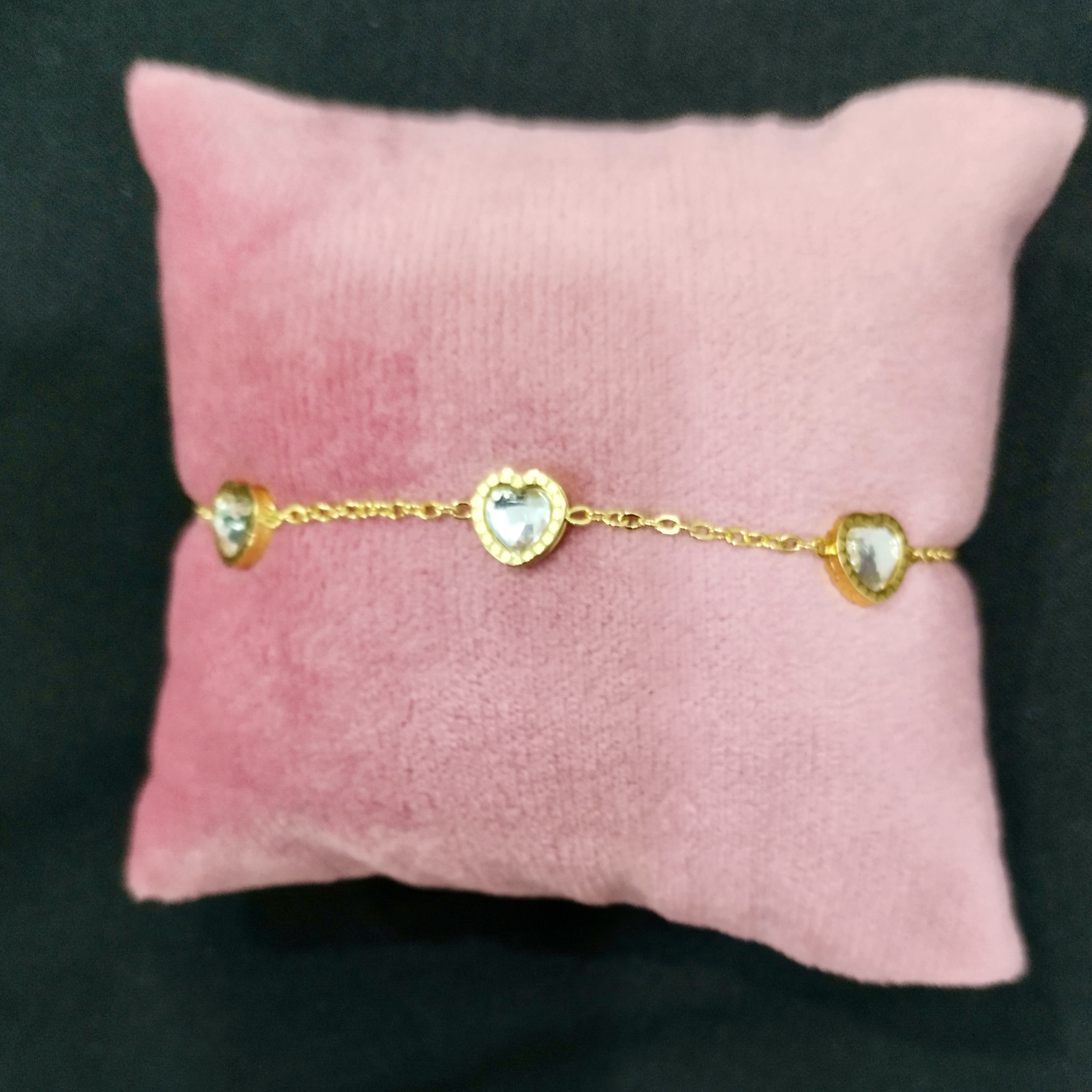Gold Heart Crystals Bracelets