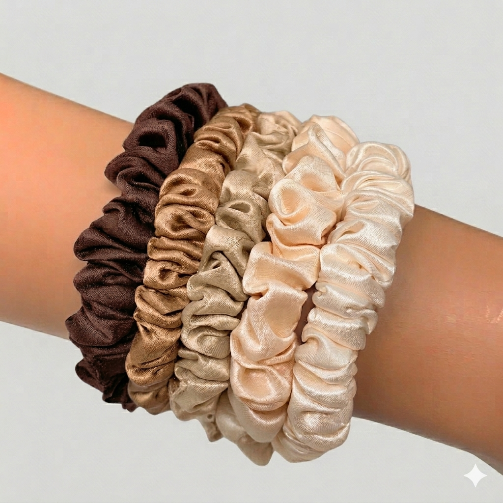 Skinny scrunchies-BARE BLISS STACK