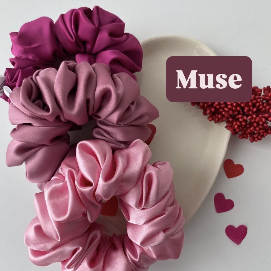 Satin scrunchies-SET OF 3
