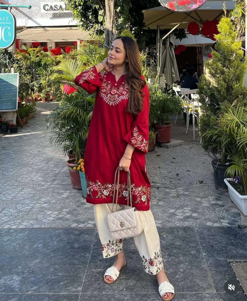 Embroidered Indowestern Set