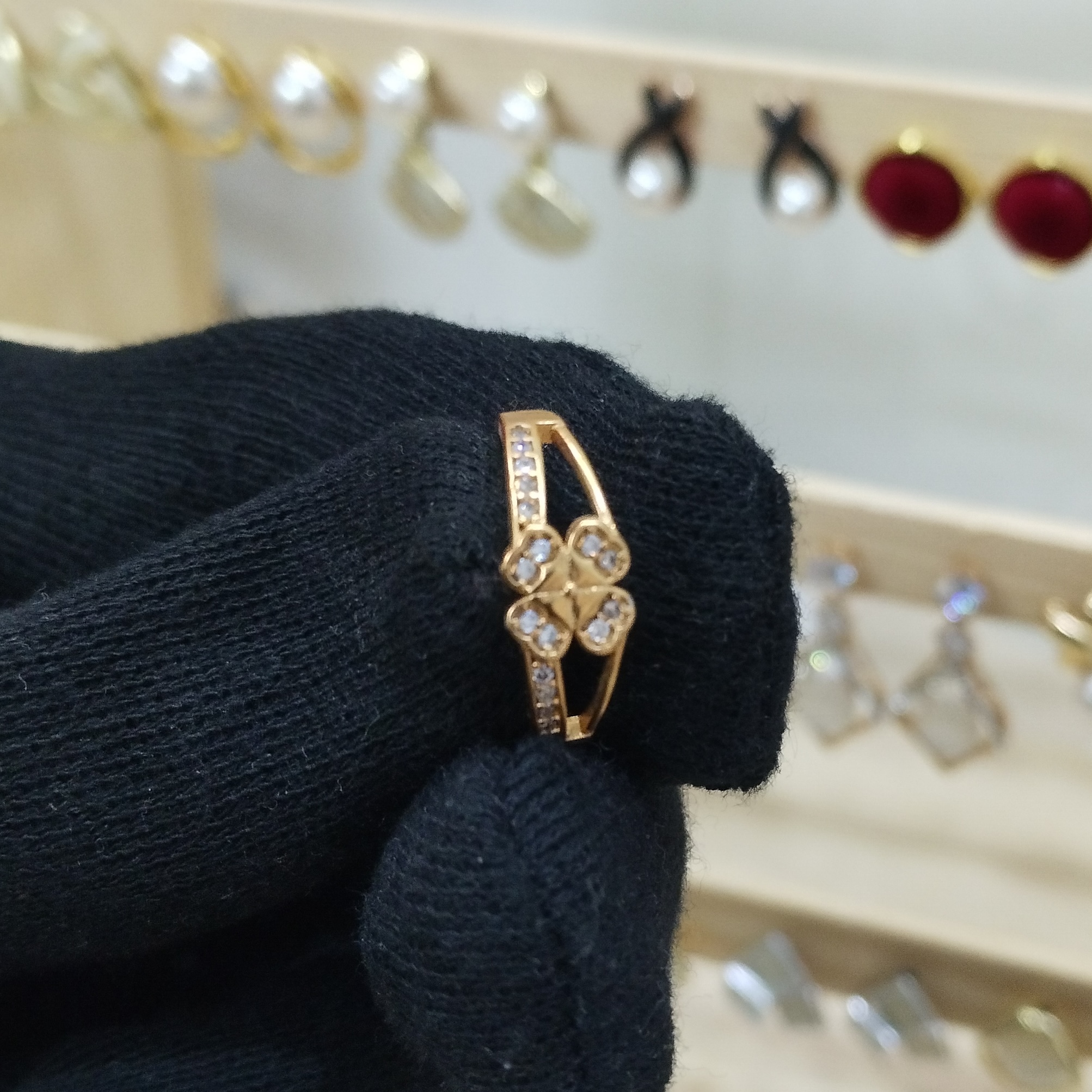 Goldd Crystal Ring