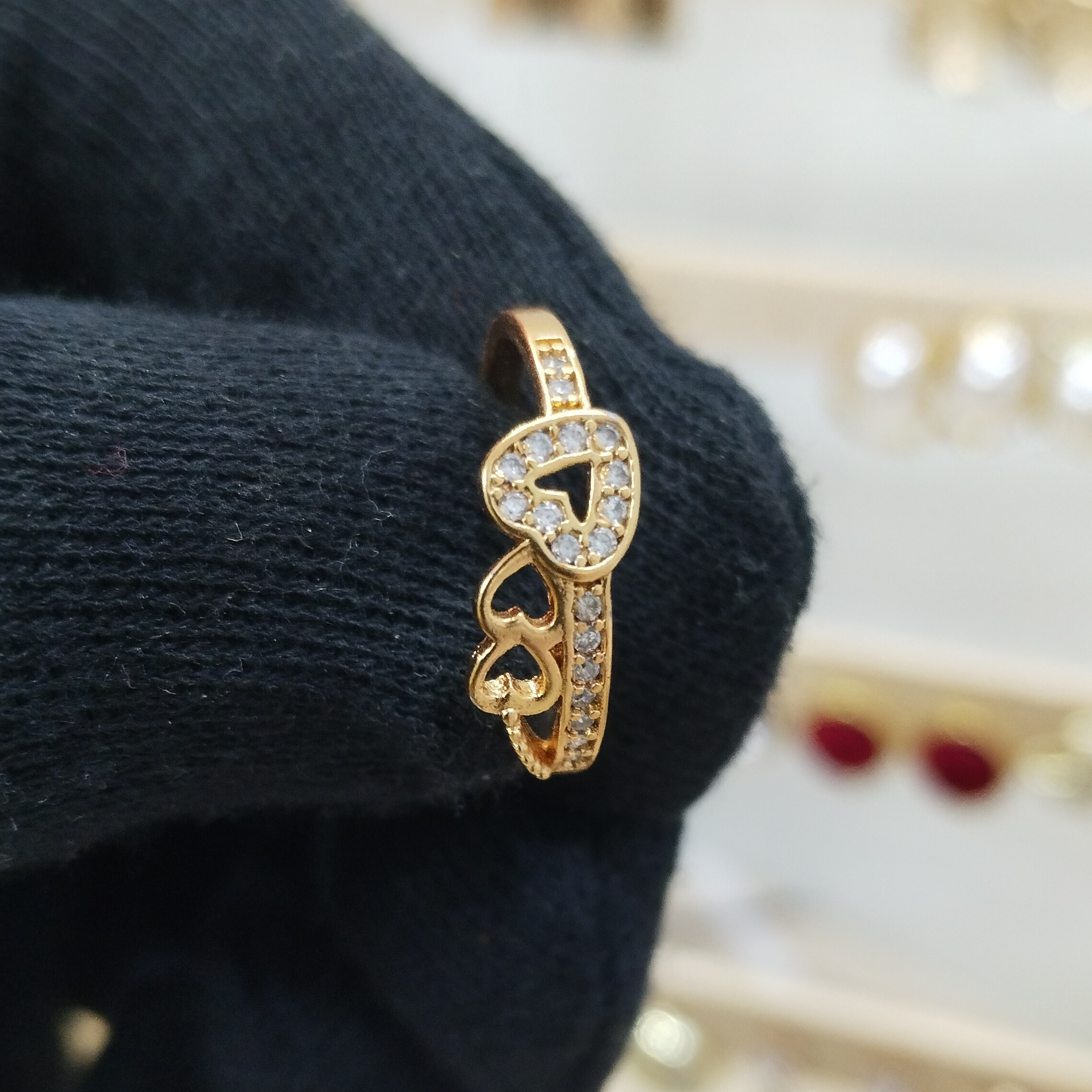 Gold Hearted Rings