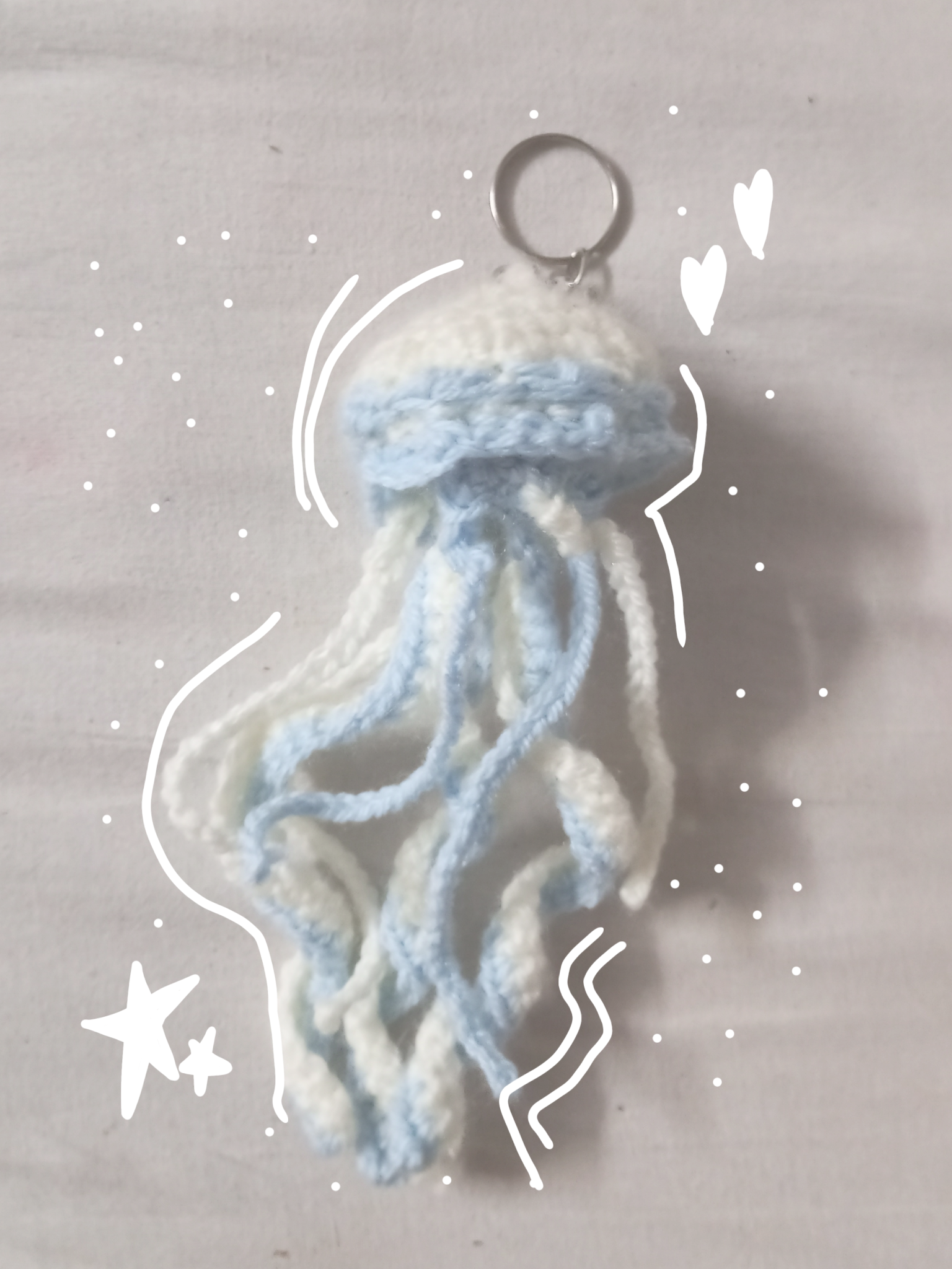 Jellyfish keychain