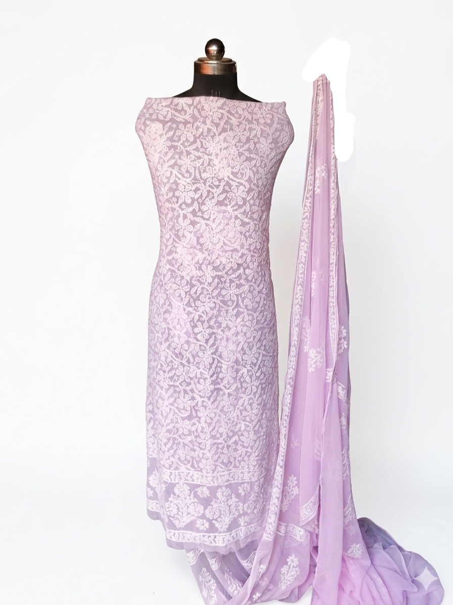 Chiffon three peice pink