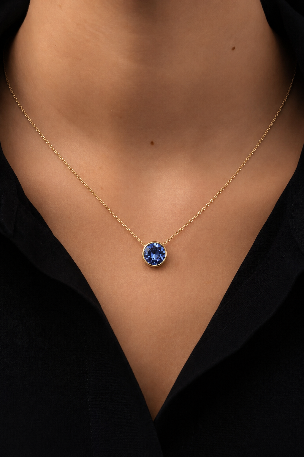 Blue Moon Charm Necklace