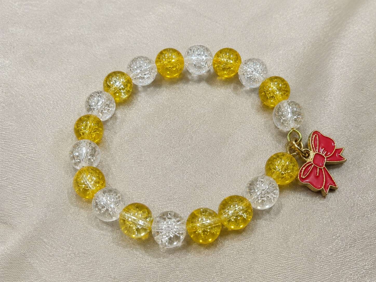 Dual colour Crystal Bracelet with Charm