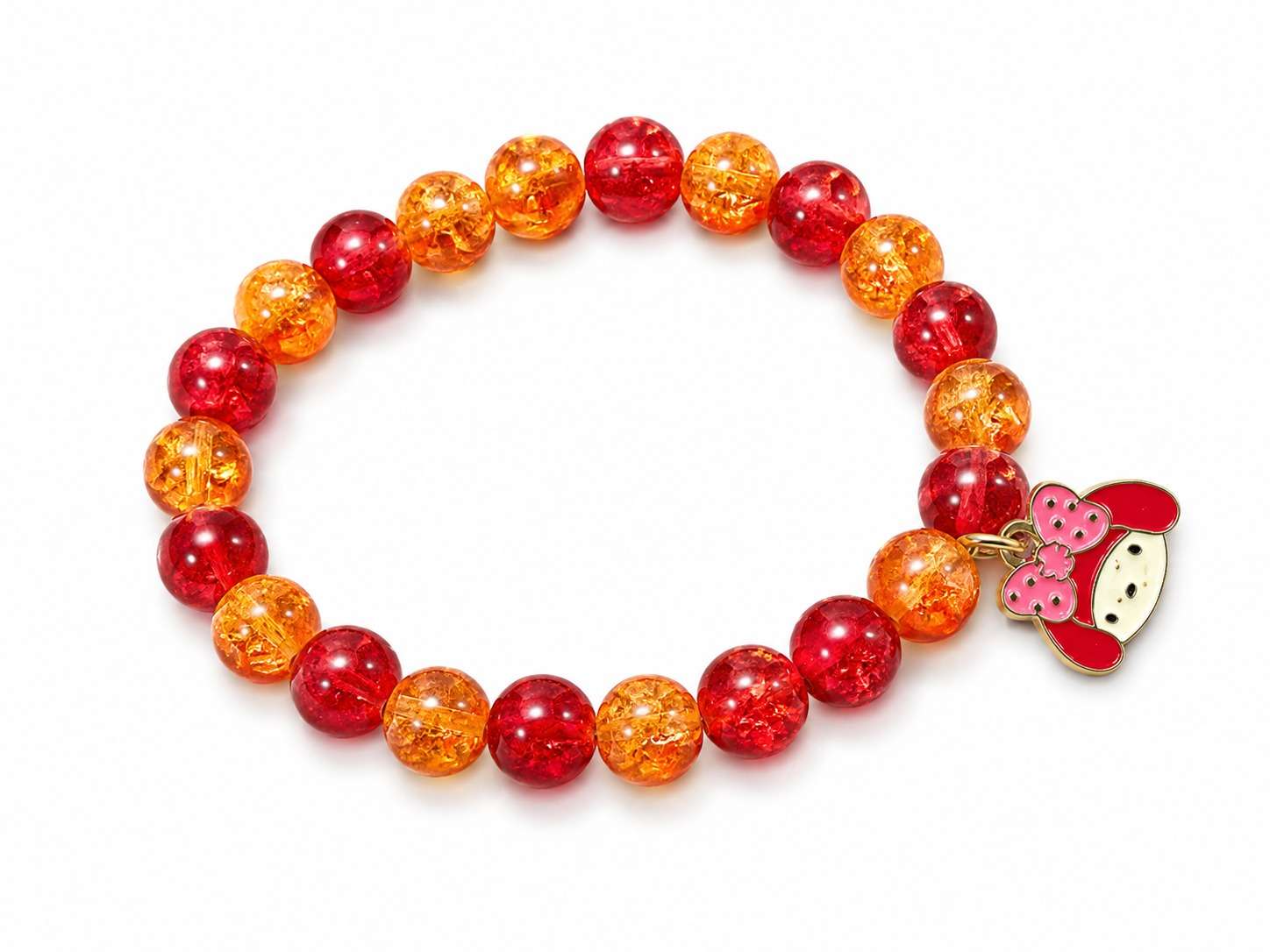 Dual colour Crystal Bracelet with Charm image 2