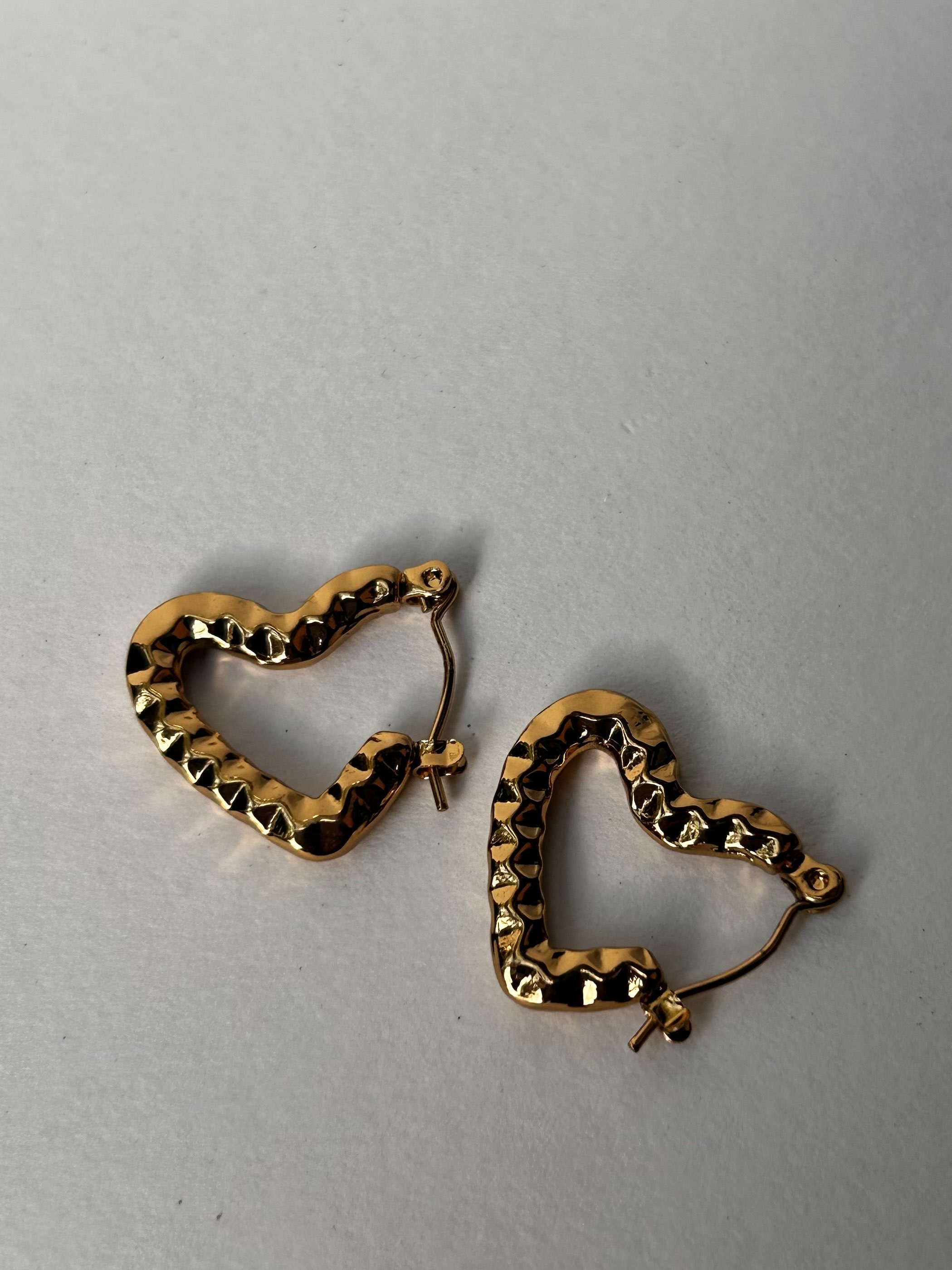 Heart hammered Hoops