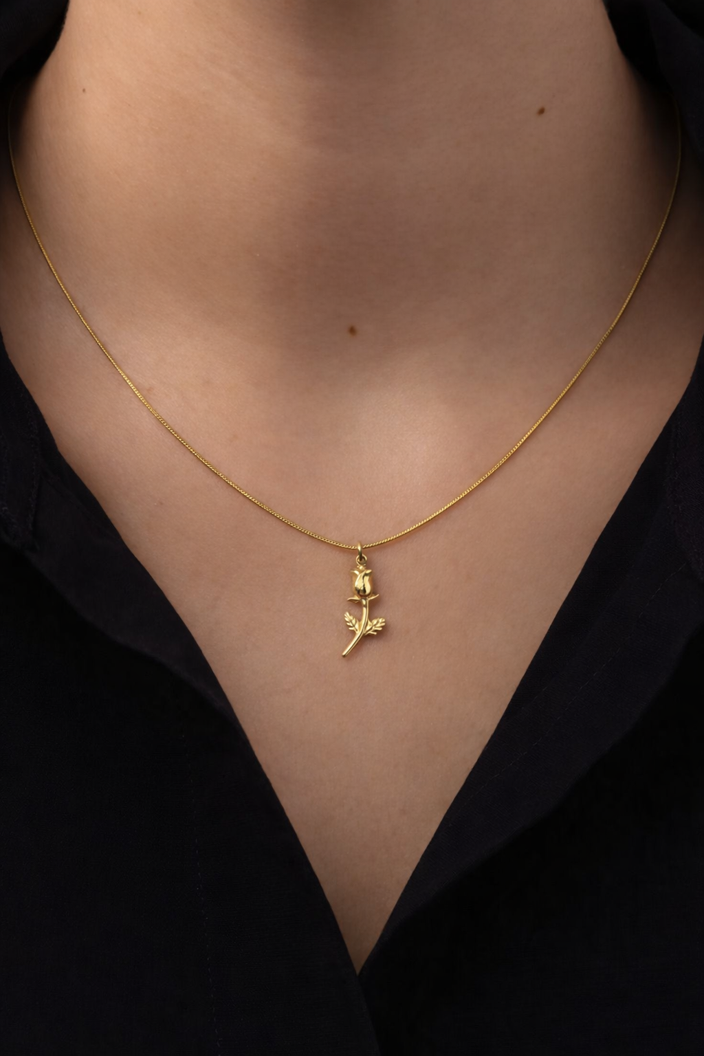 Golden Rose Necklace