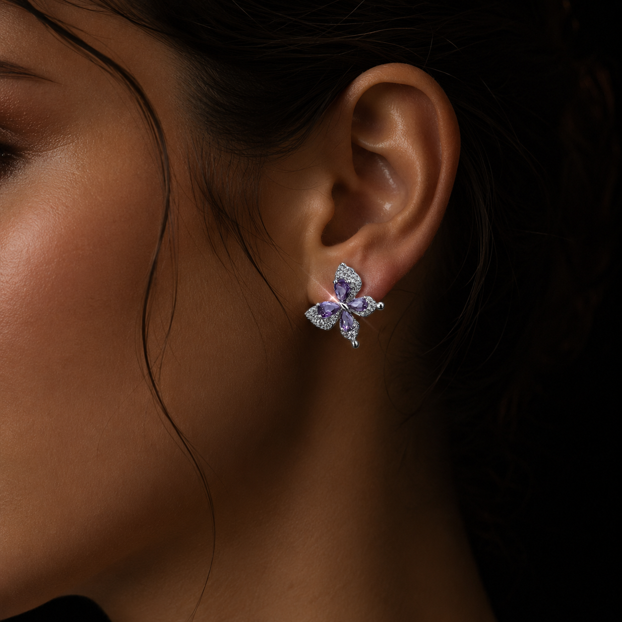Lavender Wings Earrings image 2