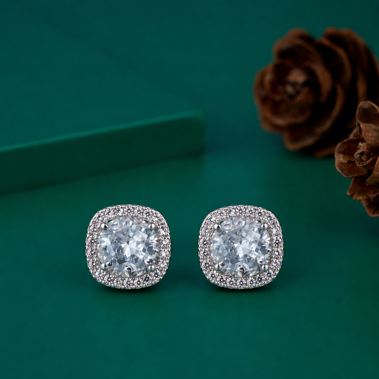 Celeste Halo Stud Earring