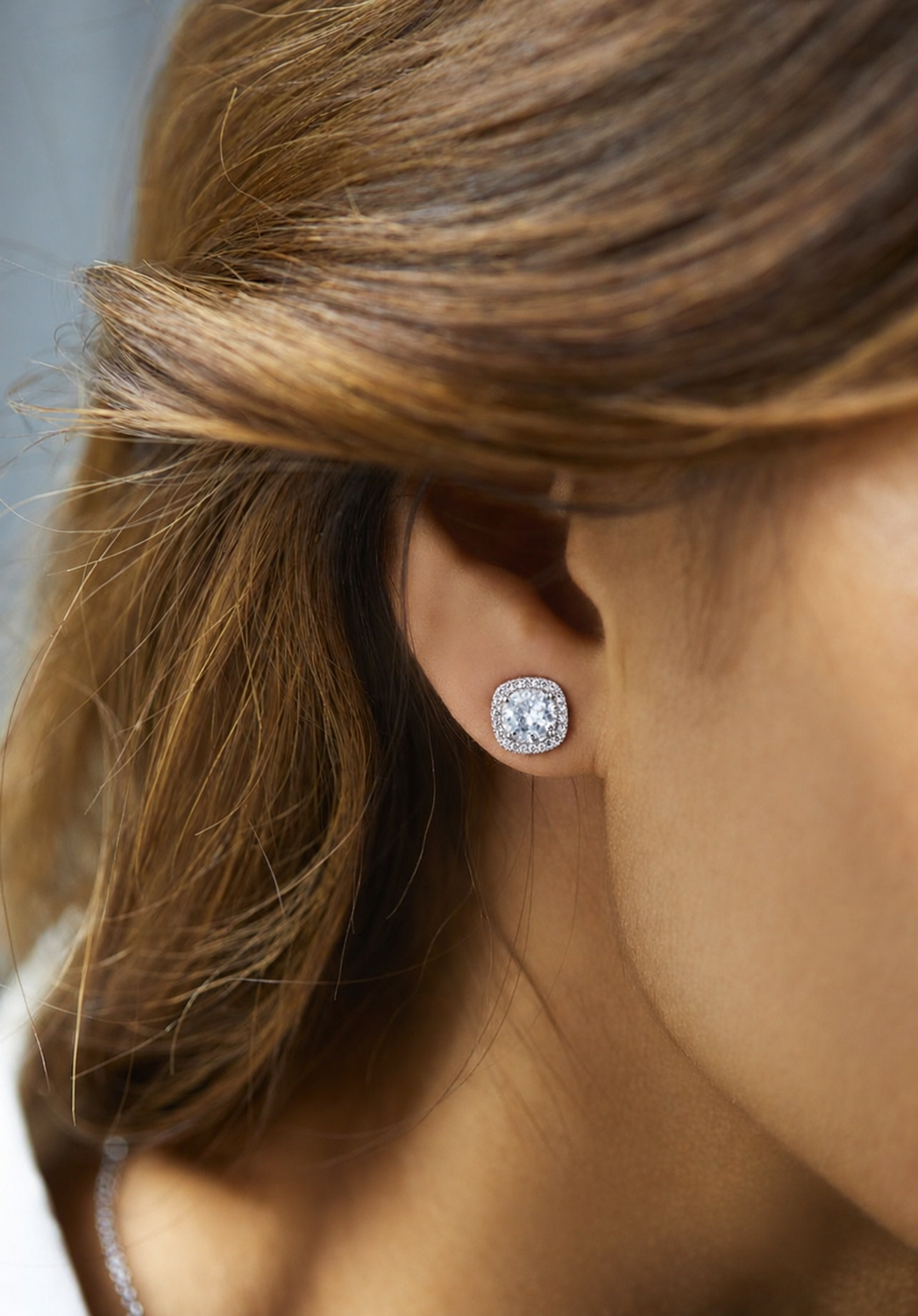 Celeste Halo Stud Earring image 2