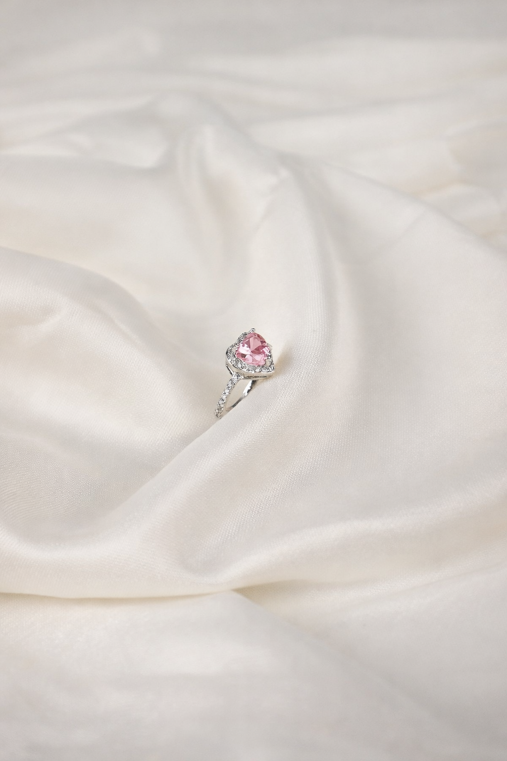 Blush Heart Halo Ring