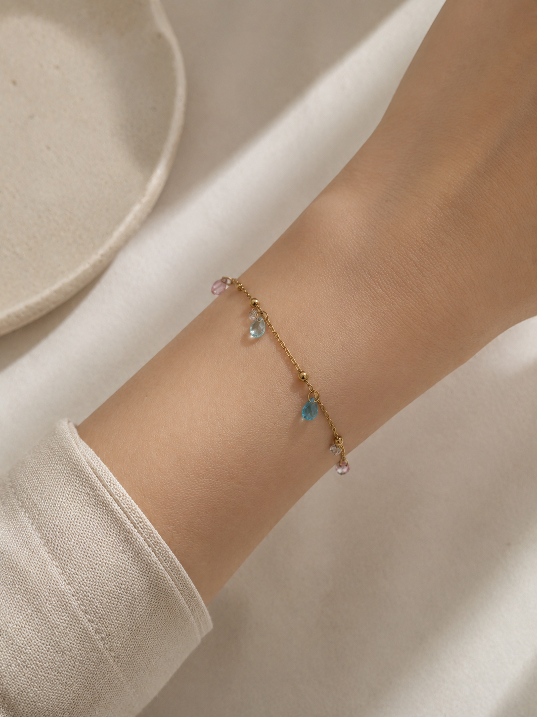 Ocean Blush Charm Bracelet