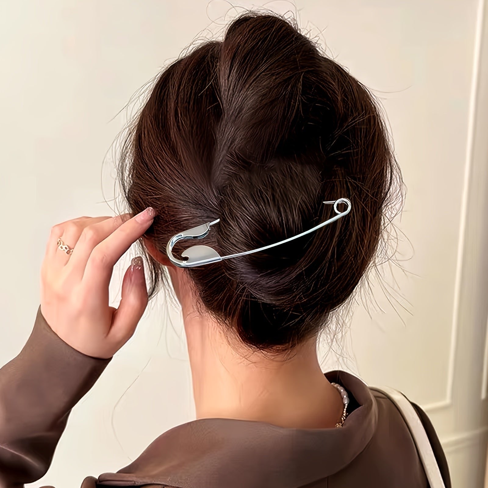 Viral hair pin (Silver) safety pin style