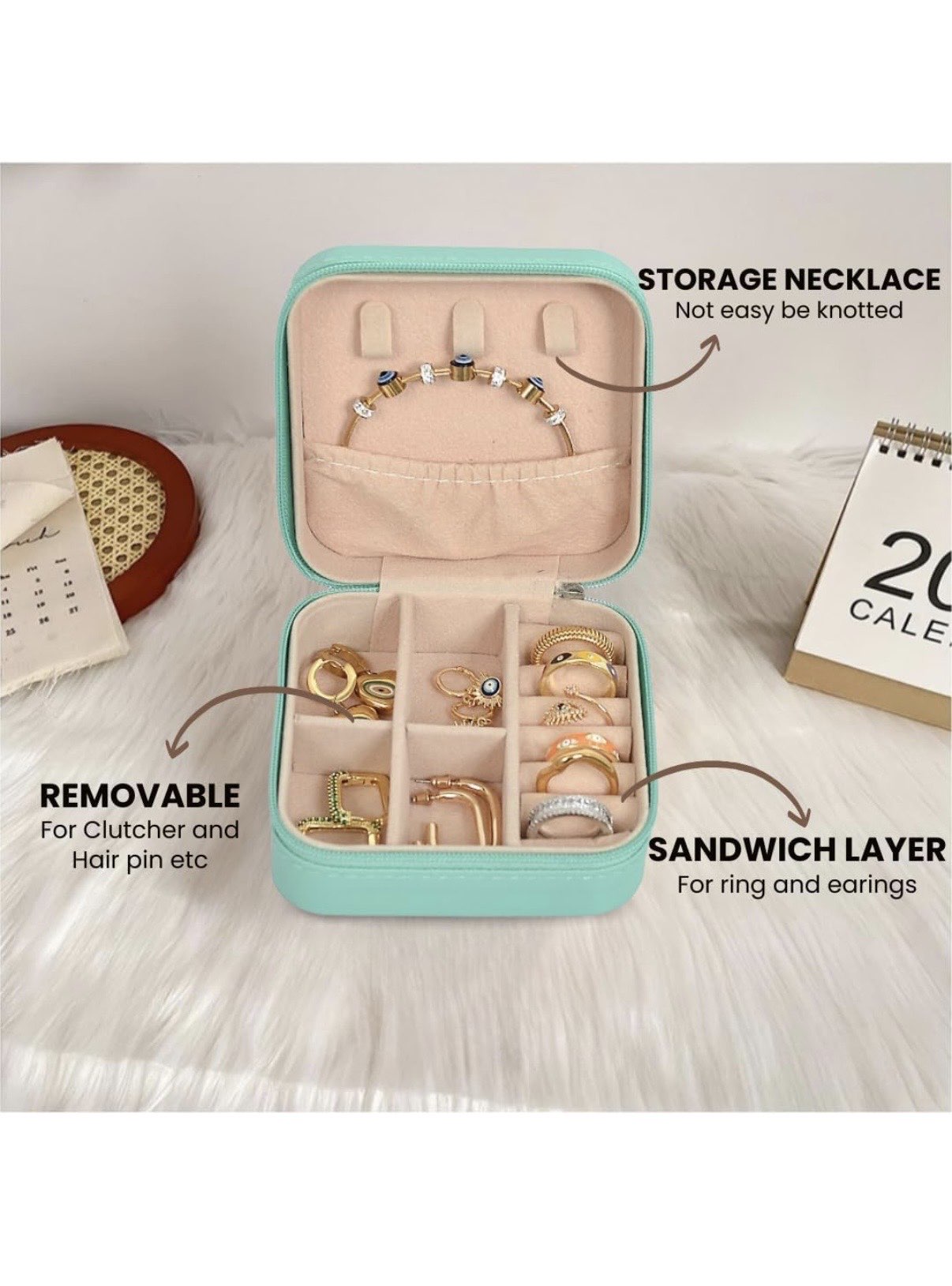 Light blue jewellery organiser