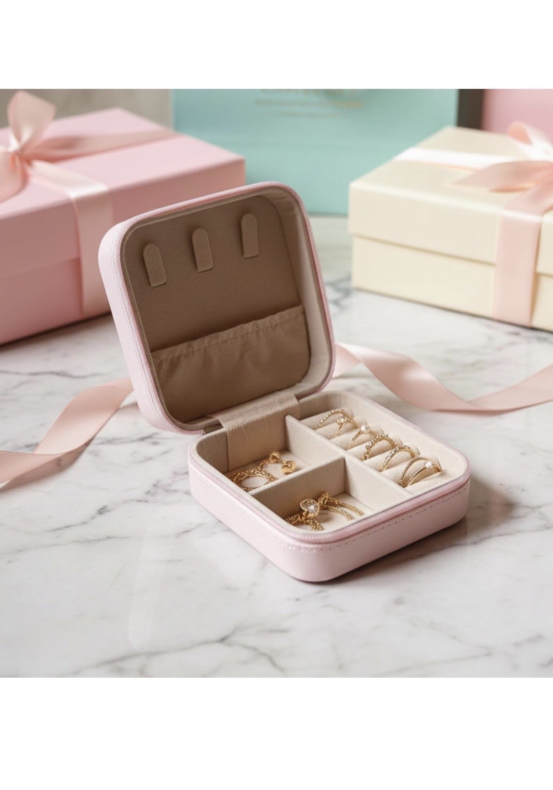 Baby pink jewellery organiser thumbnail 2