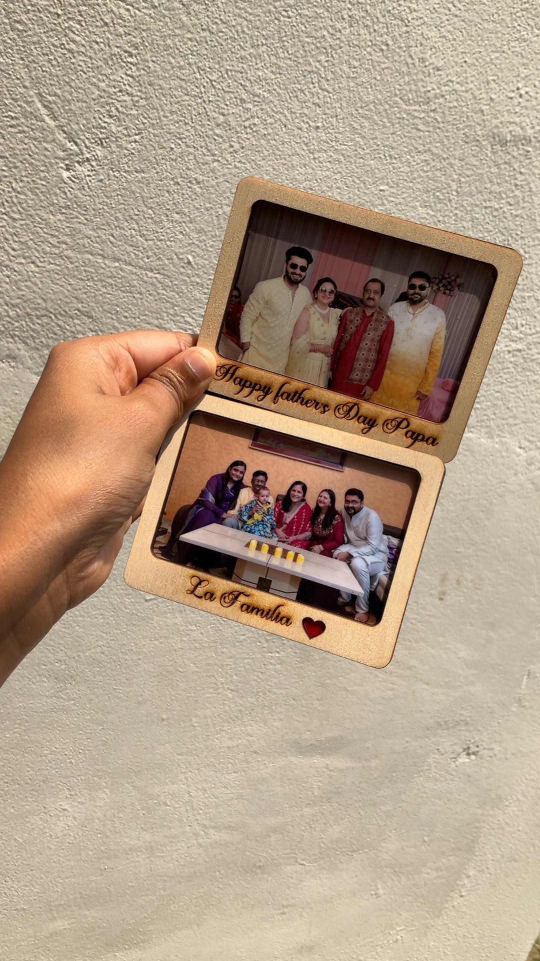 Wooden magazine frame