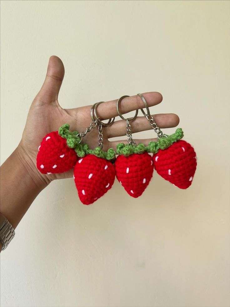 Strawberry keychain