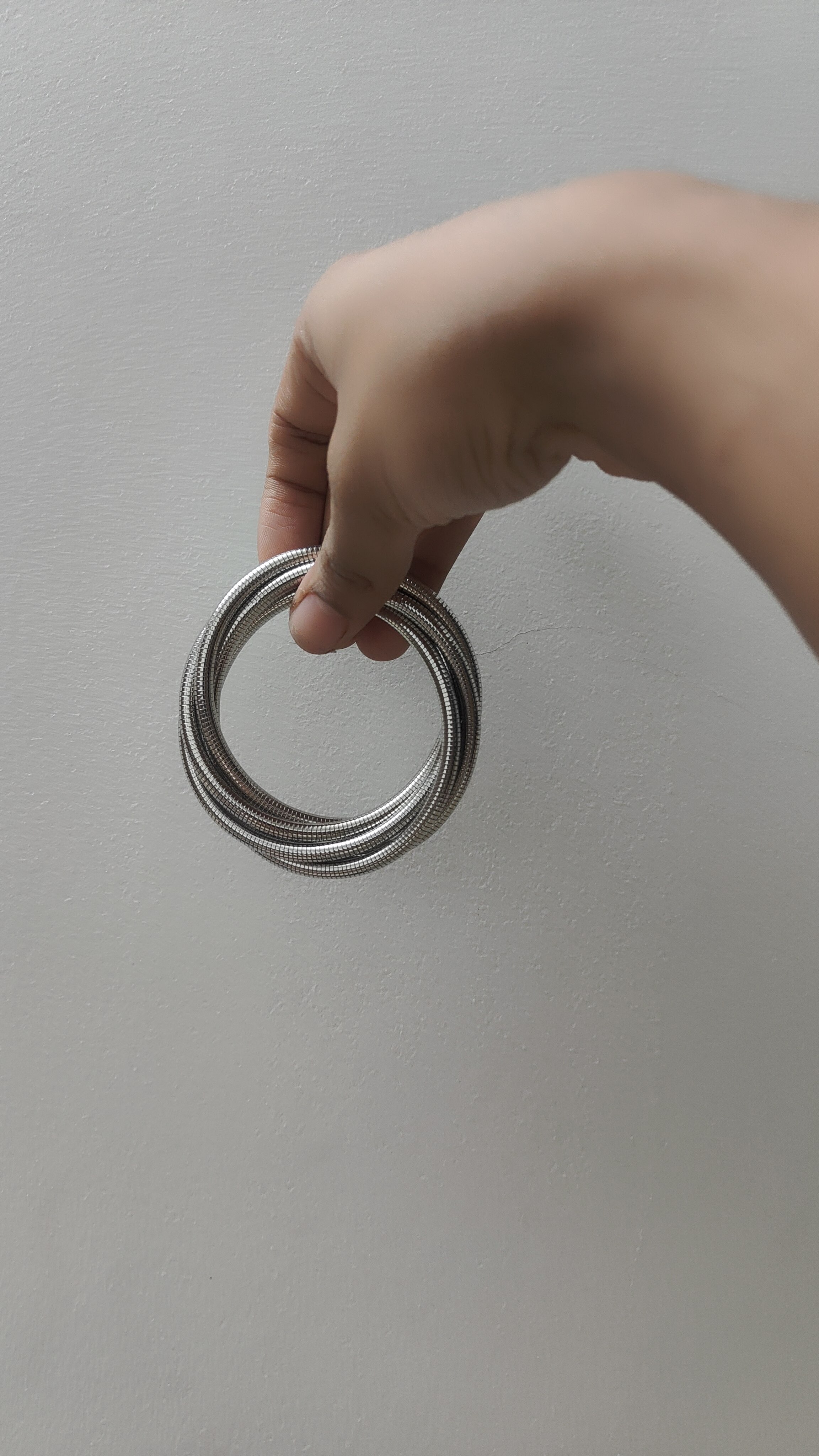 Silver coil bracelet