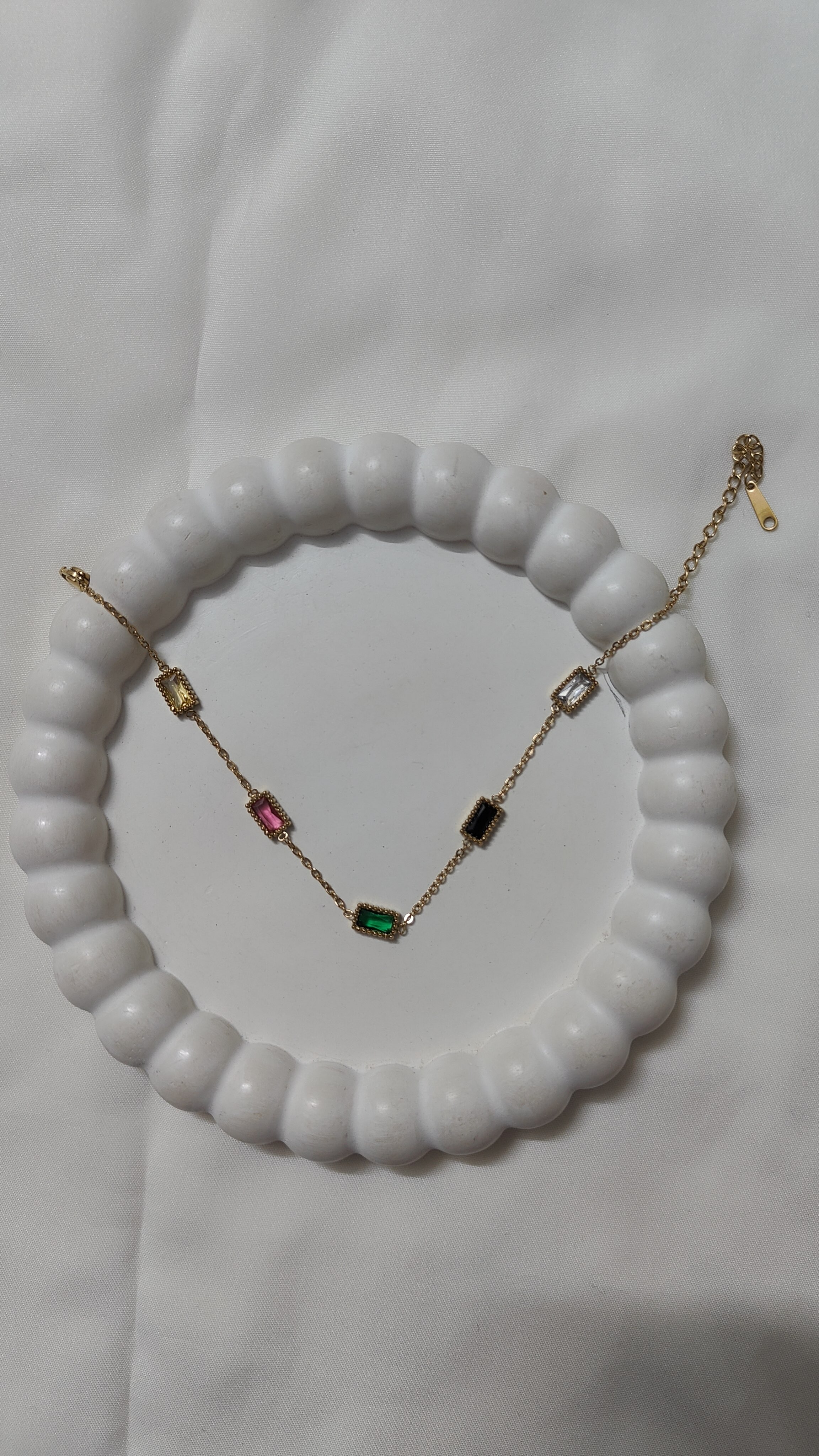 Coloured stone bracelet