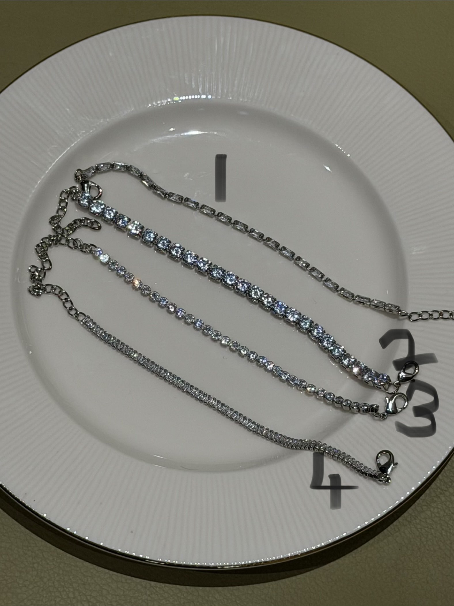 Small diamond tennis bracelet thumbnail 2